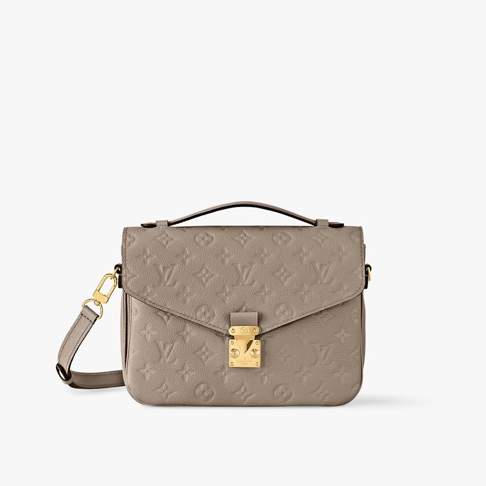 Louis Vuitton Pochette Metis Monogram Empreinte Leather Bag in turtledove